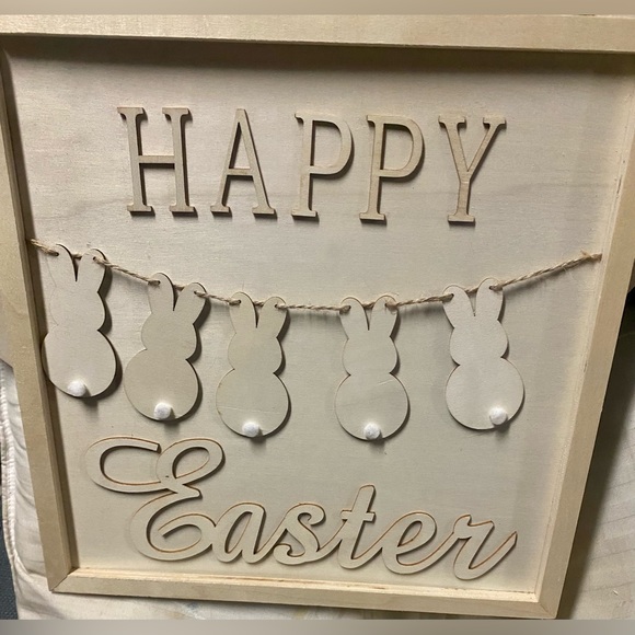 NWT…2 Easter wooden blanks to paint….one that say hello spring - Picture 3 of 5